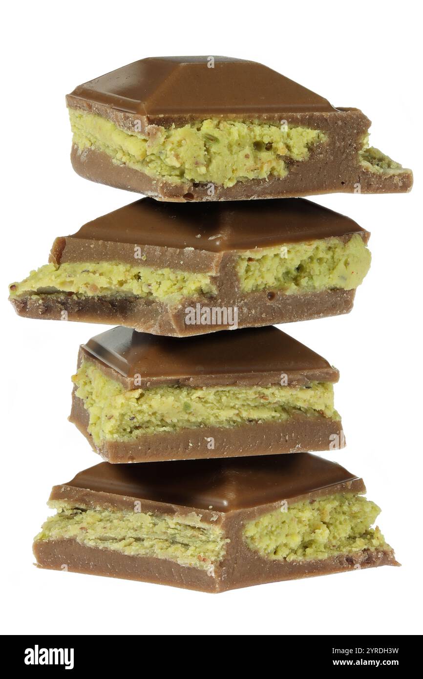 Dubai chocolate isolated on white background Stock Photo