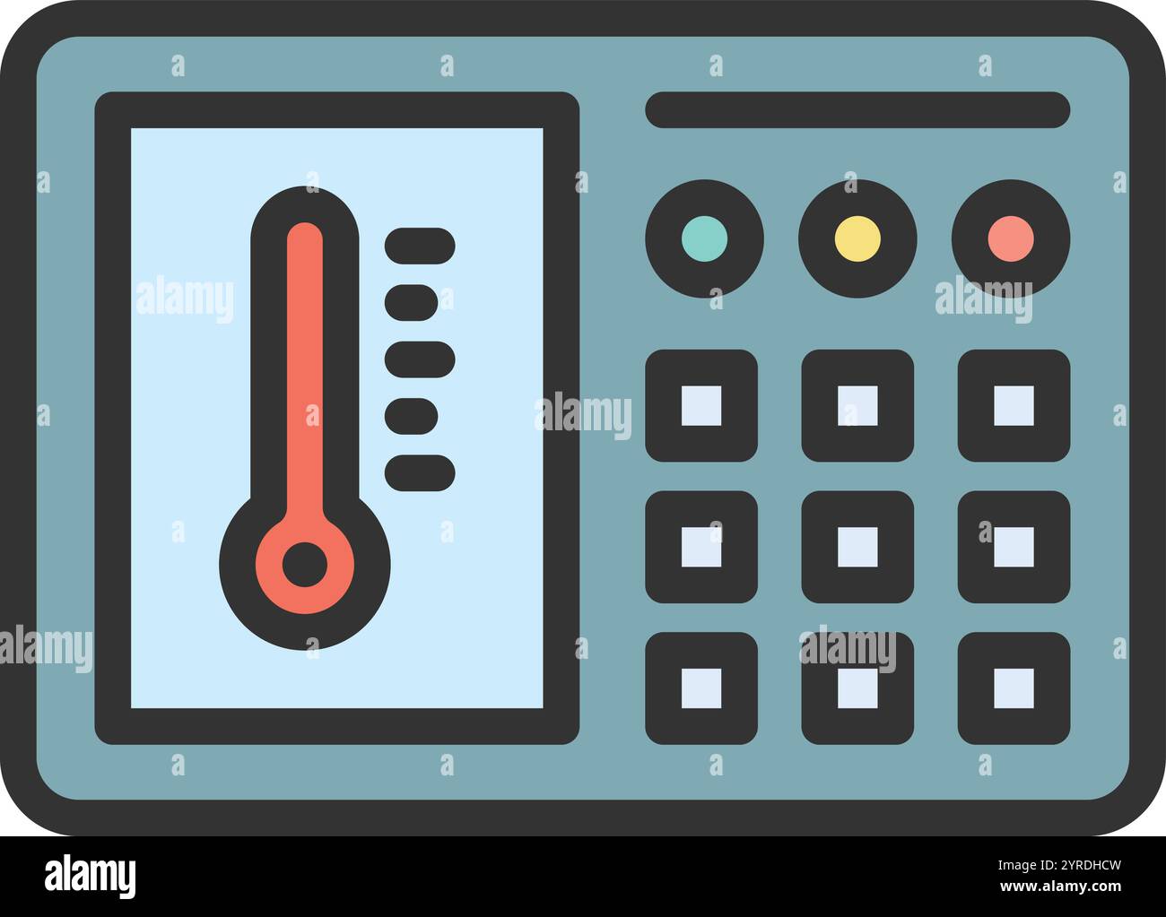 Thermostat icon vector image. Suitable for mobile application web application and print media. Stock Vector