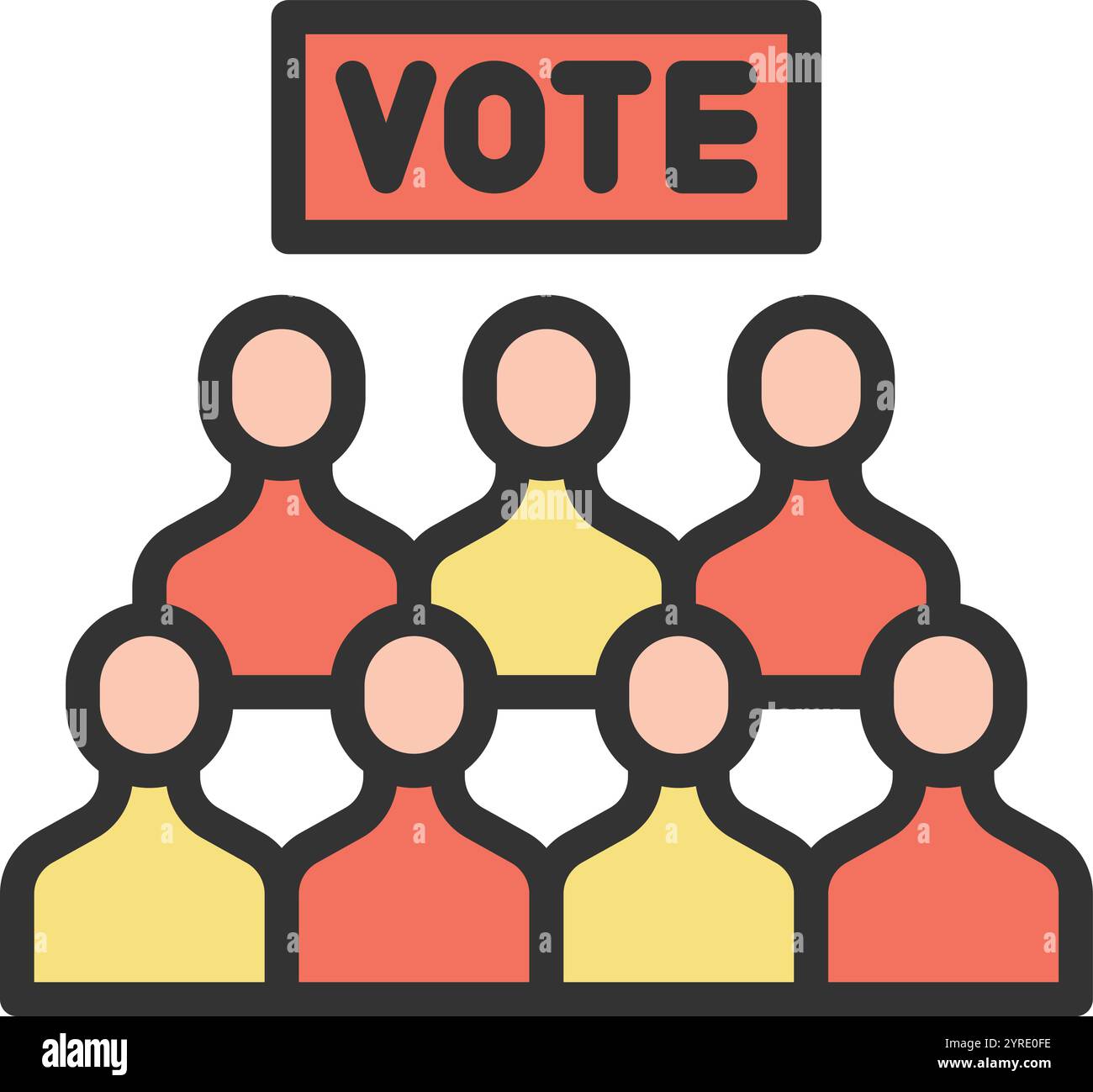 Voters icon vector image. Suitable for mobile application web application and print media. Stock Vector