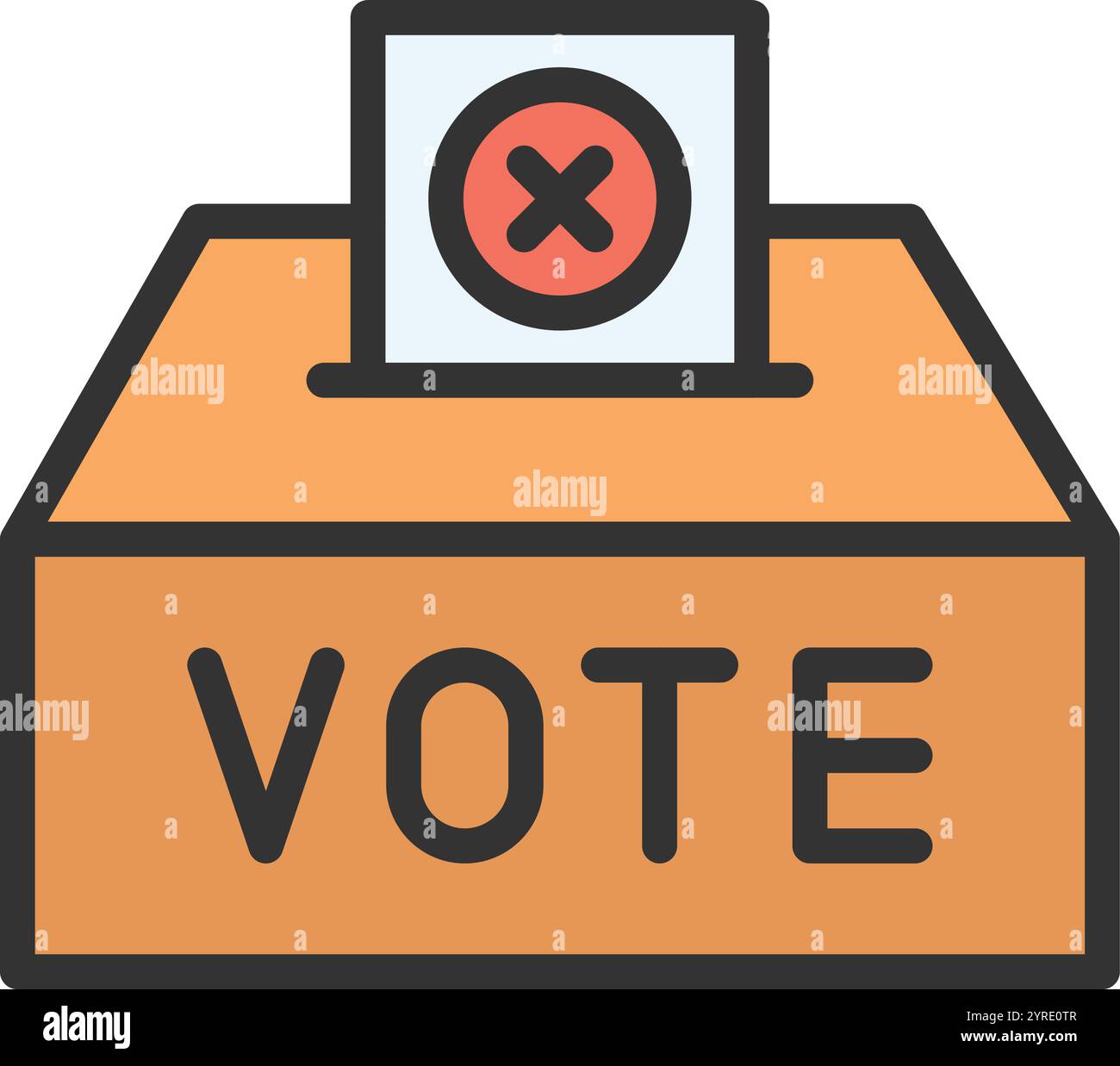 Vote Reject icon vector image. Suitable for mobile application web application and print media. Stock Vector