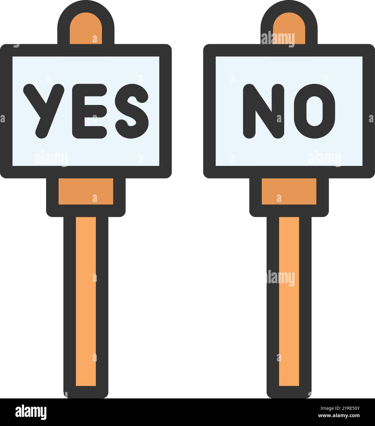 Yes Or No icon vector image. Suitable for mobile application web application and print media. Stock Vector