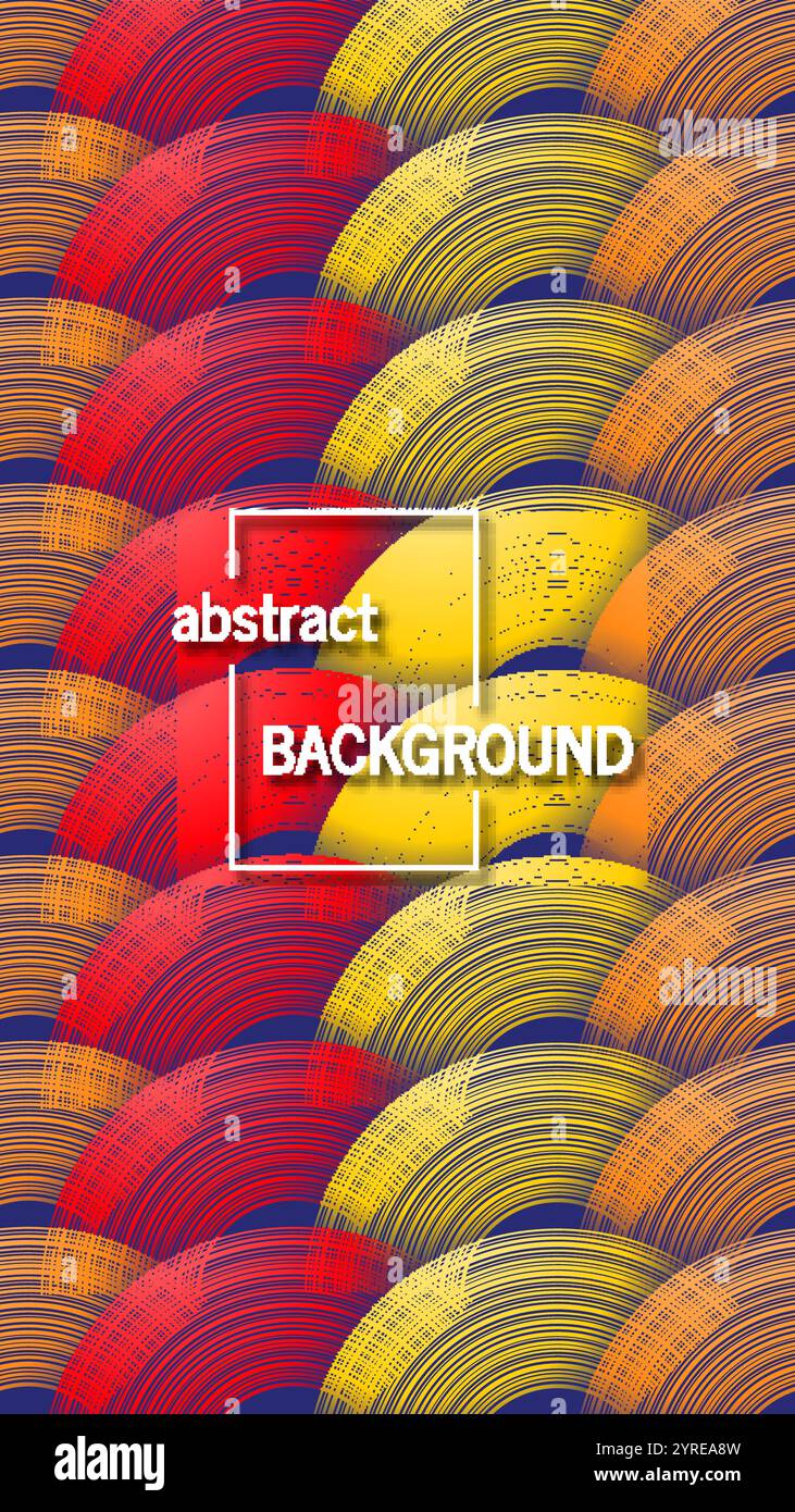 Trendy geometric colorful background with abstract circles shapes ...
