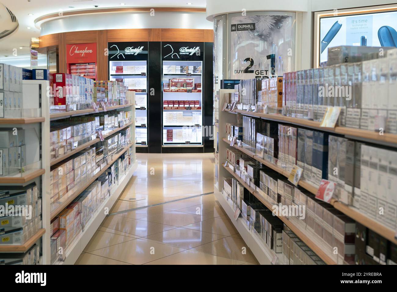 Cigarettes in airport duty free hi-res stock photography and images