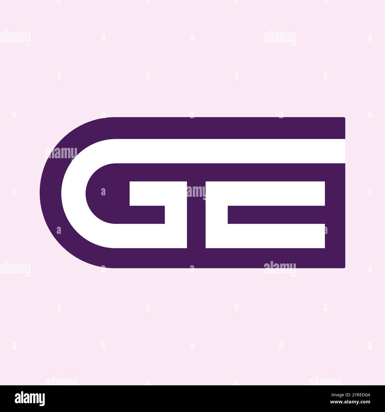 GE Logo Design - GE Letter Initials Design Stock Vector