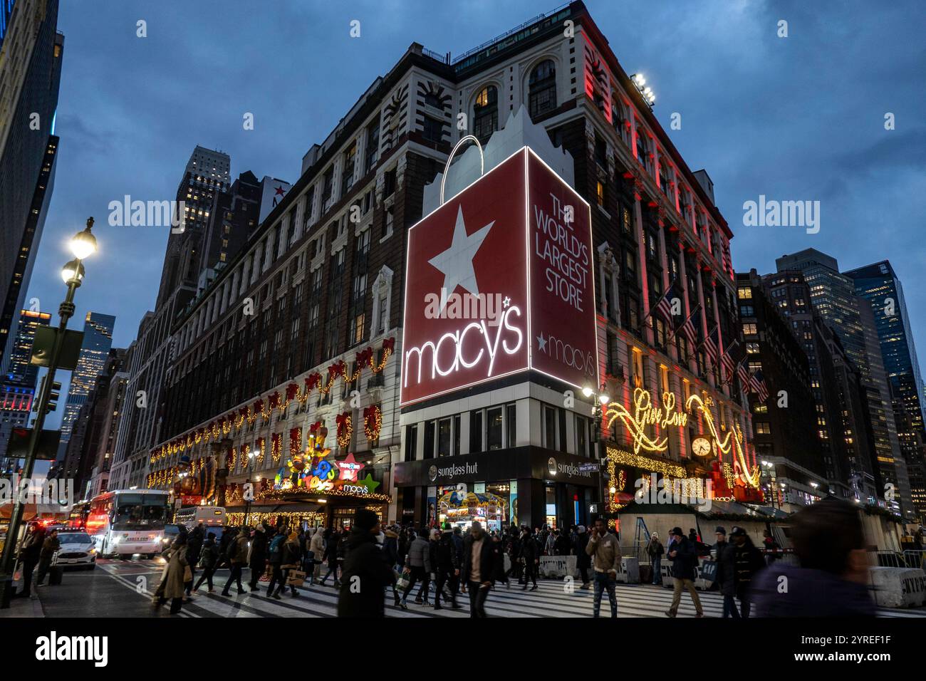 Christmas Season at R.H. Macy Flagship Department Store in Herald