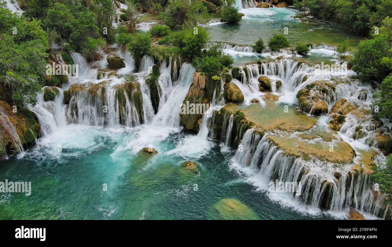 Aerial view krka waterfalls hi-res stock photography and images - Alamy