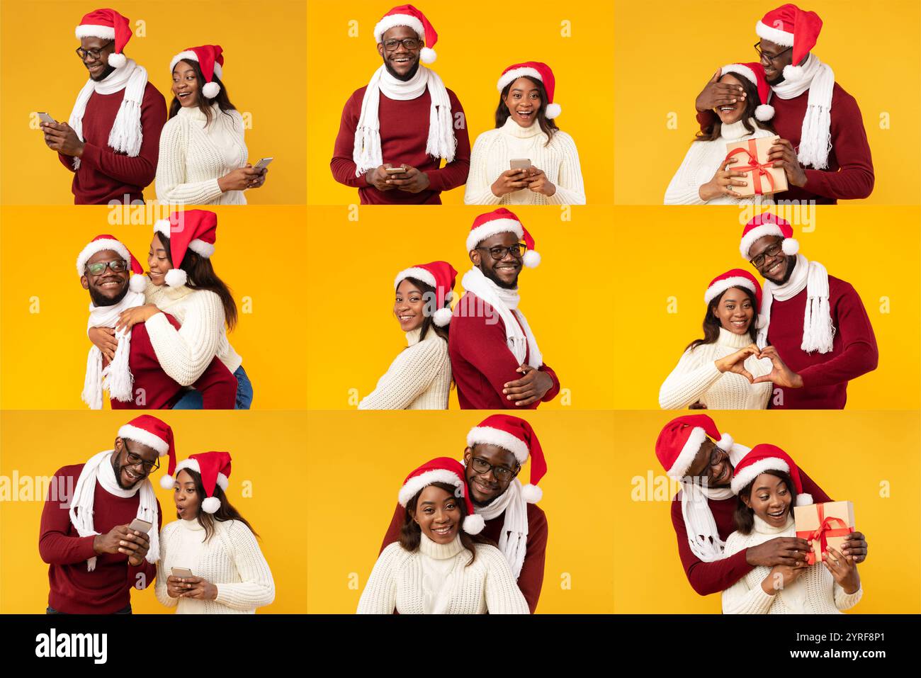 Couple celebrating Christmas and New Year 2025 with love and joy in a ...