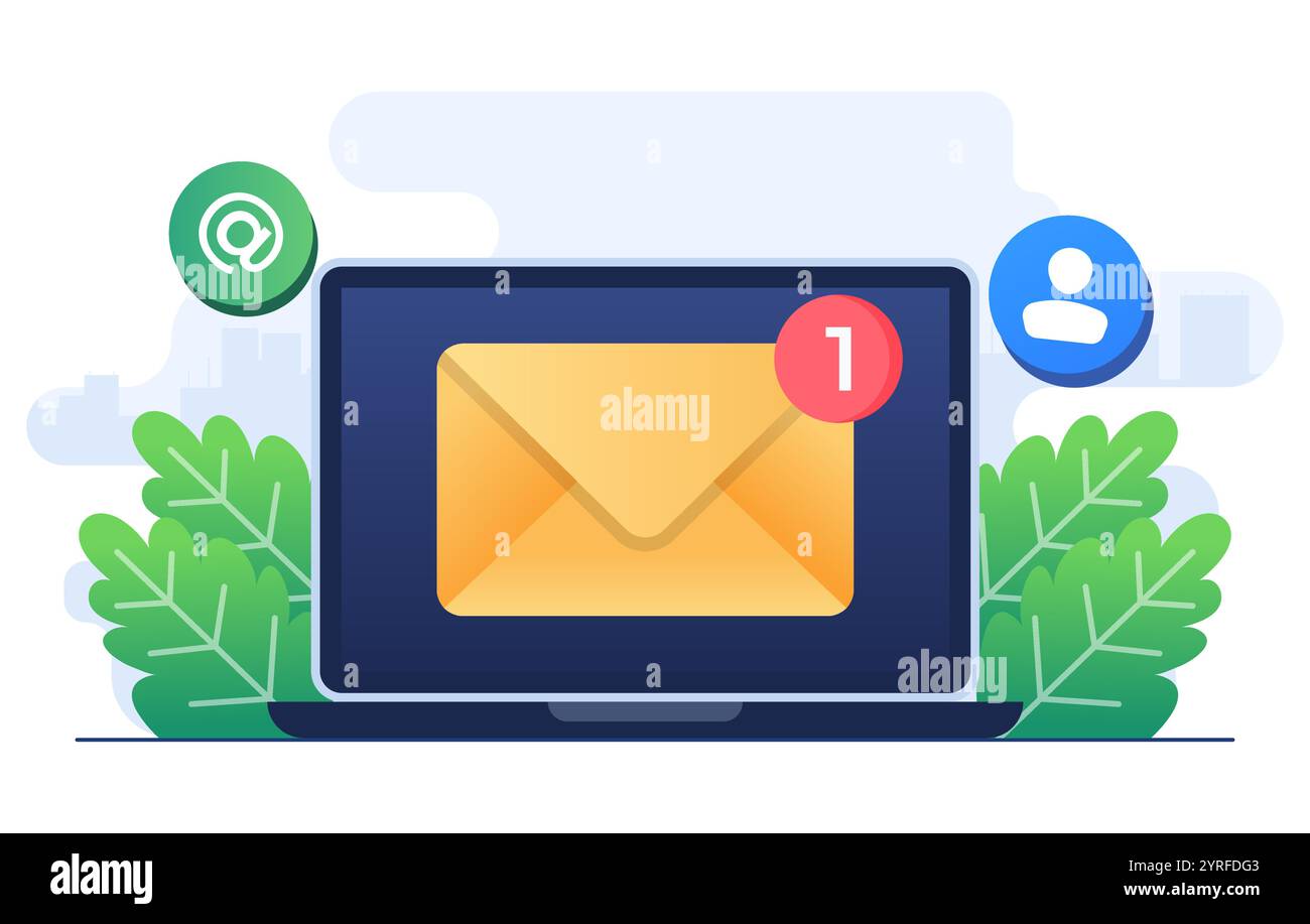 Digital notification Stock Vector Images - Alamy