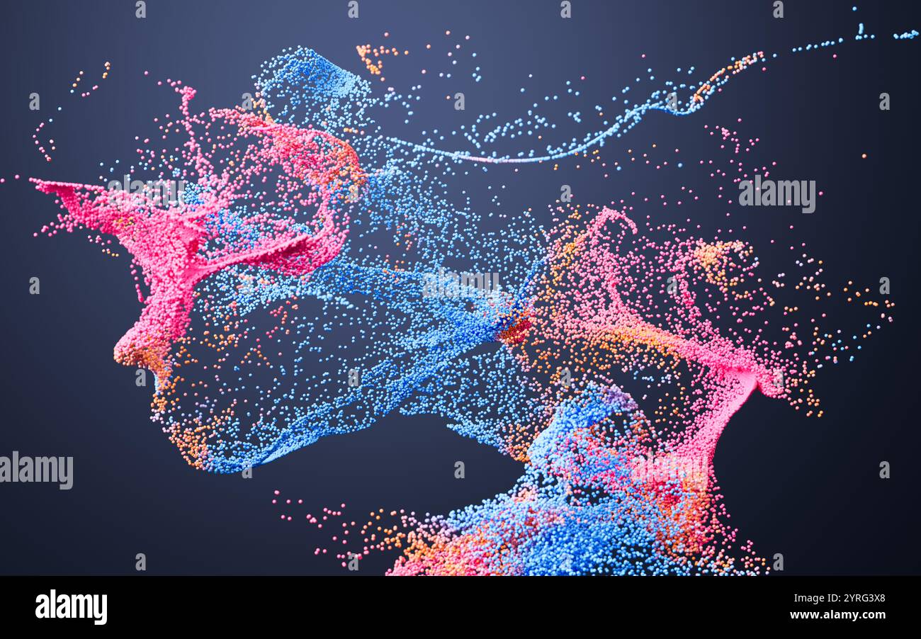 Abstract multicolored spheres motion background hi-res stock ...