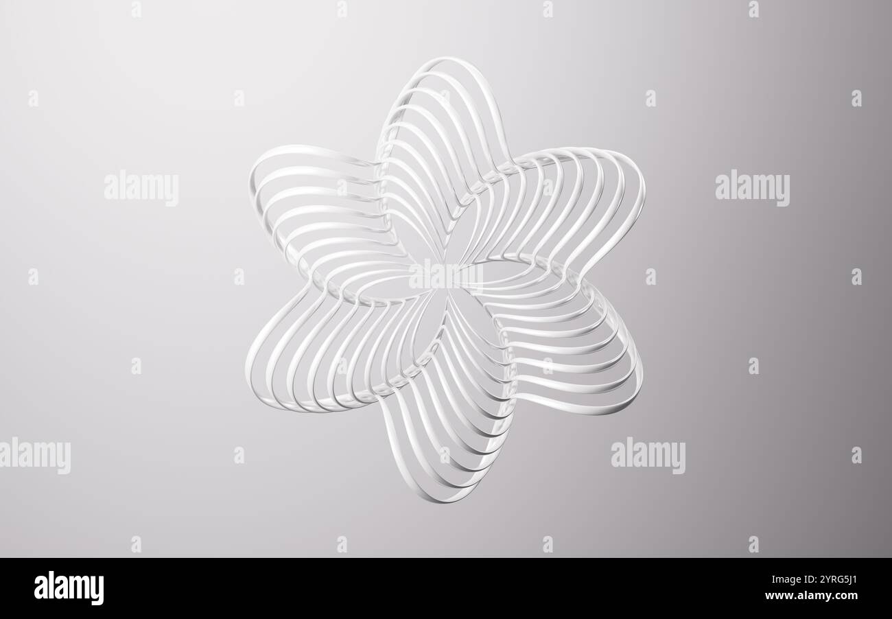 Abstract metal curve background, 3d rendering. 3d illustration. Stock Photo
