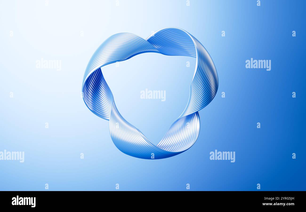 Abstract metal curve background, 3d rendering. 3d illustration. Stock Photo