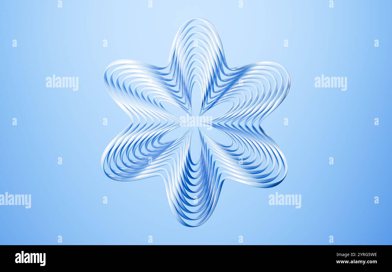 Abstract metal curve background, 3d rendering. 3d illustration. Stock Photo