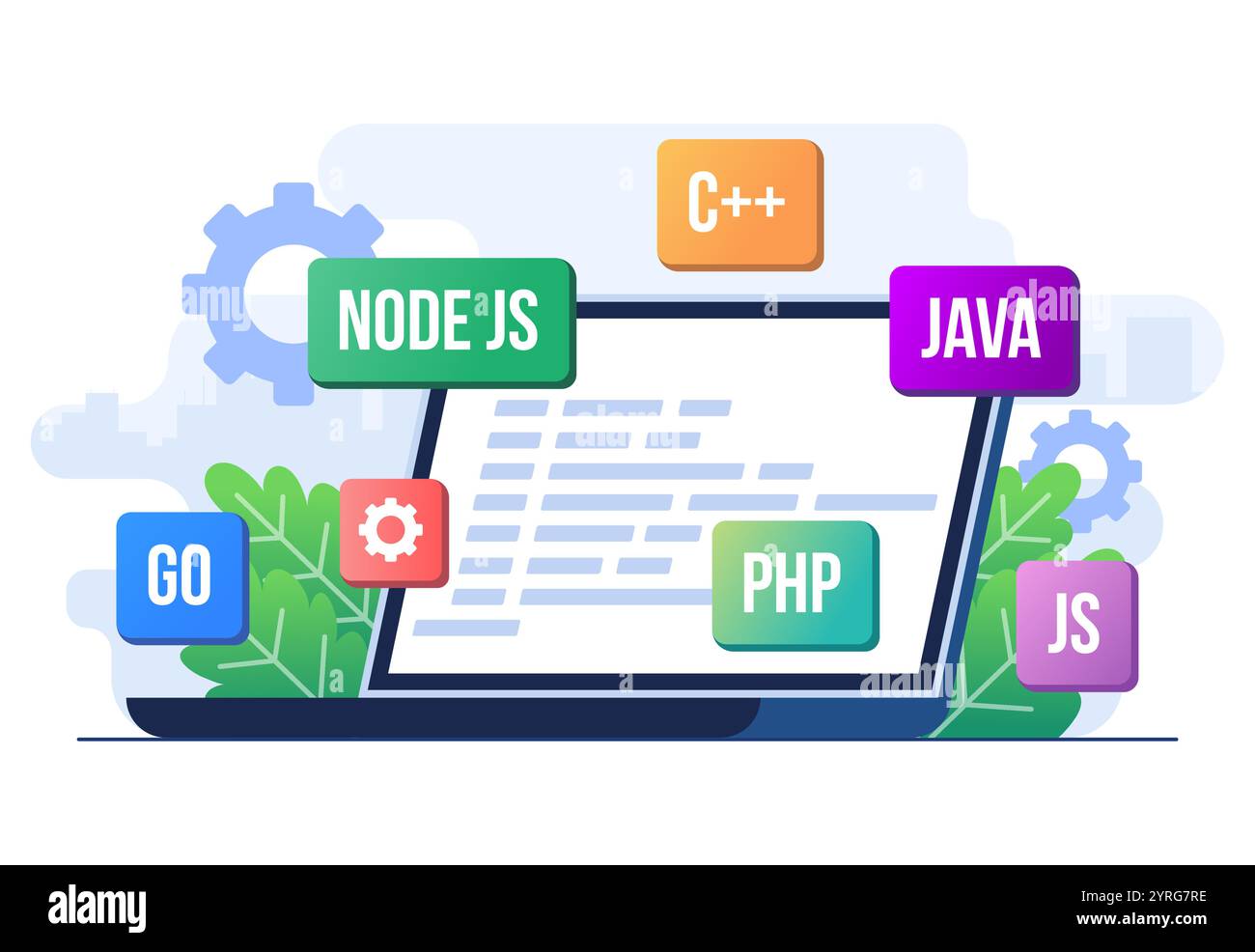 Computer languages cartoon Cut Out Stock Images & Pictures - Alamy