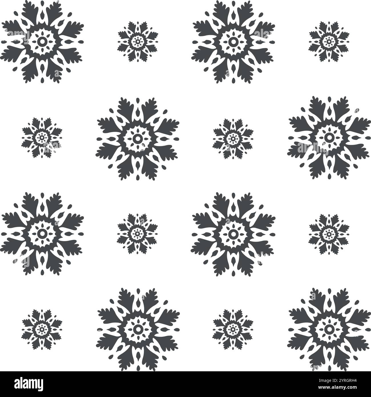 Snowflakes seamless pattern. Vector graphic illustration for Christmas ...