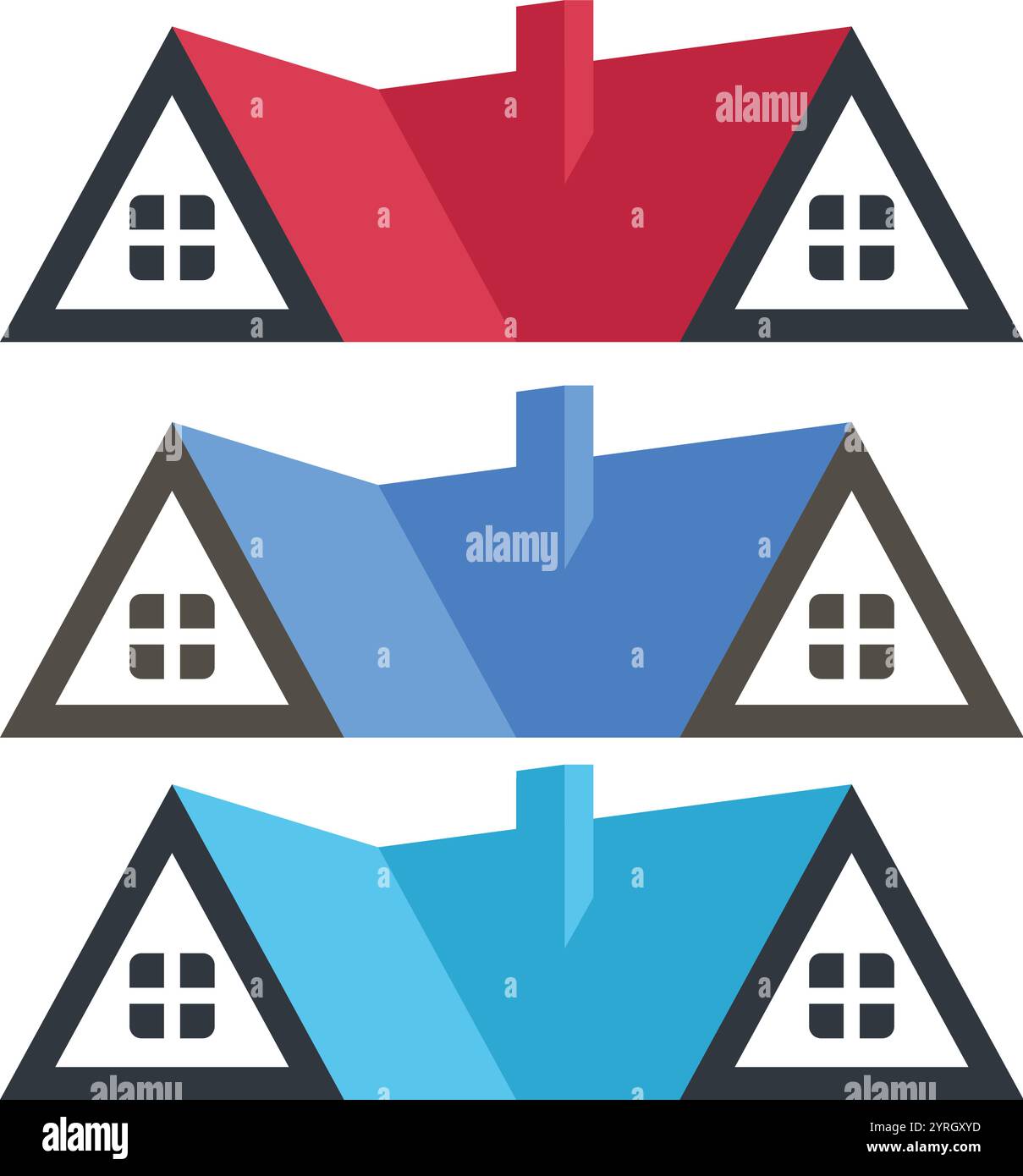 Real Estate Logo, Building icon set flat house Stock Vector Image & Art ...