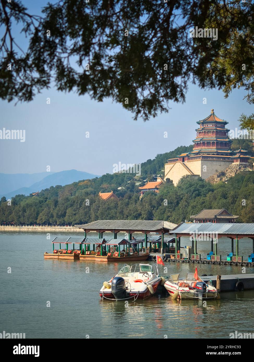Beijing, China - Oct 21st, 2024: Inside the Summer Palace, Beijing. A famous travel destination and landmark. Stock Photo