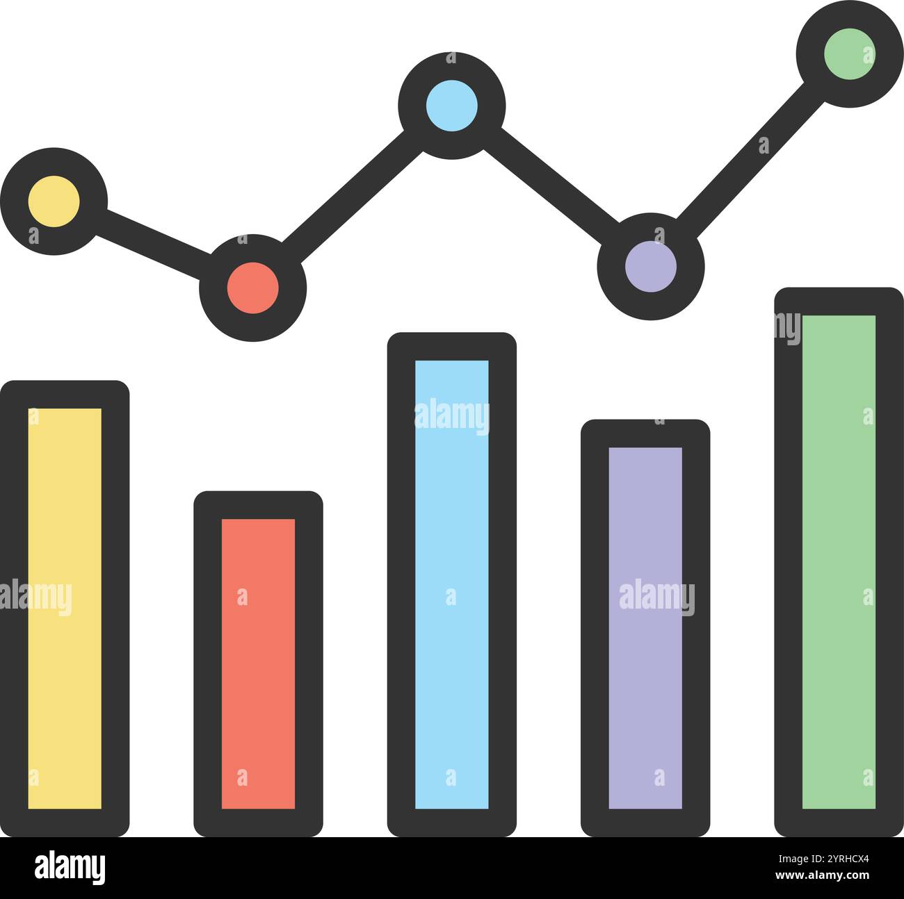 Analysis analytics bar graph chart Stock Vector Images - Alamy