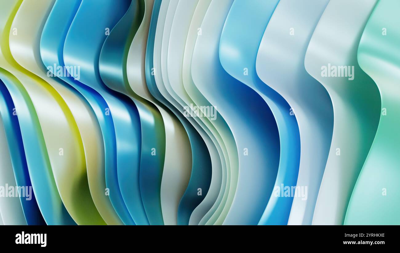 This illustration features a dynamic 3D design of colorful abstract ...