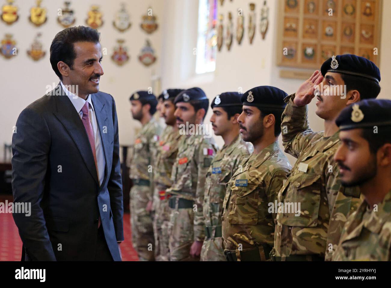 Qatari Army Ranks The Emir of Qatar Sheikh Tamim bin Hamad Al Thani speaks to Qatari ...