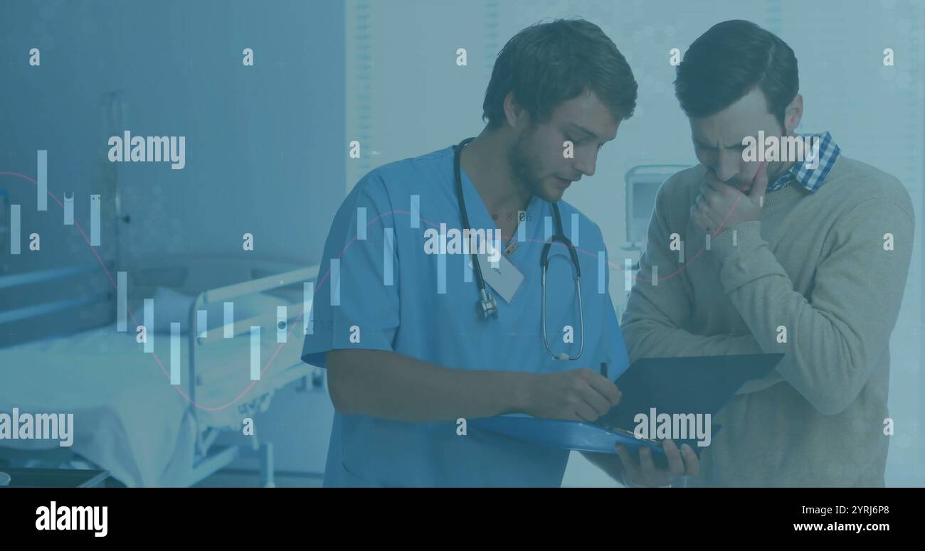 Medical professionals discussing patient data hi-res stock photography ...