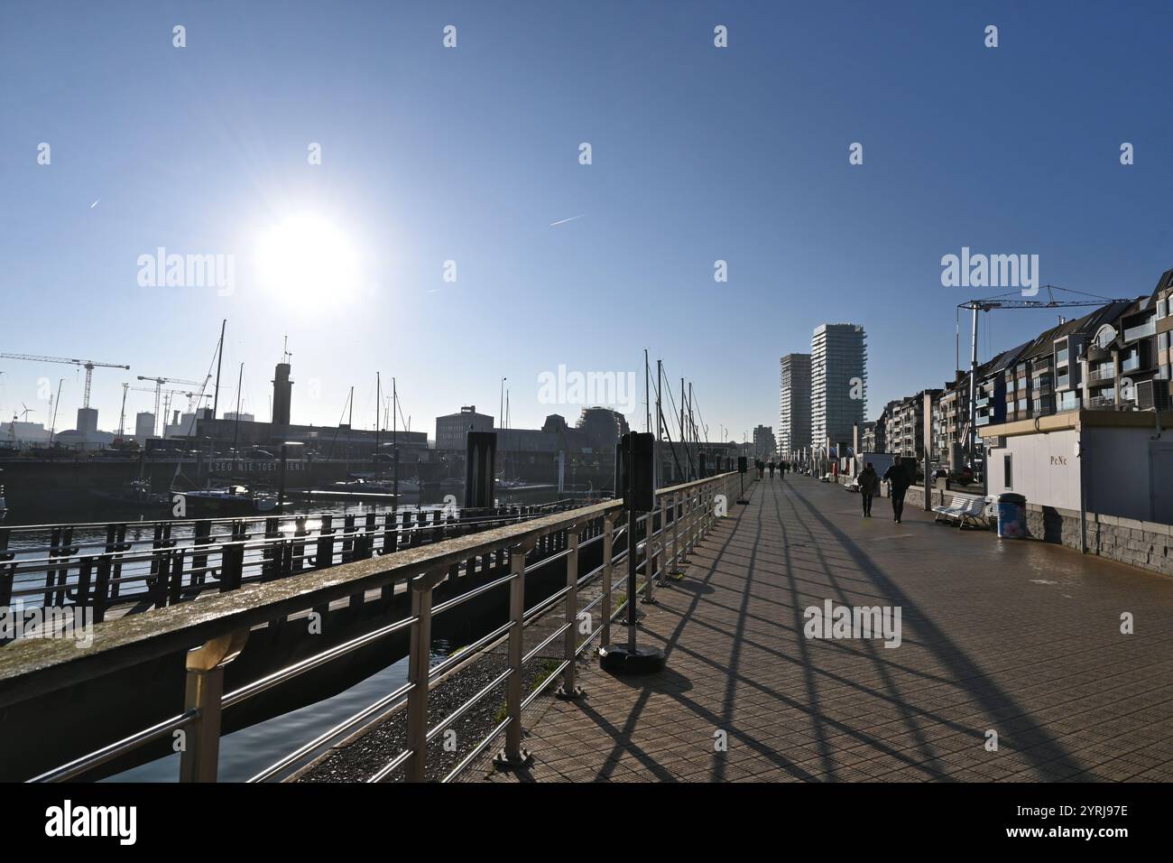 Oostende Visserskaai (Ostend Fisherman's Wharf) – Ostend, Belgium – 24 October 2024 Stock Photo