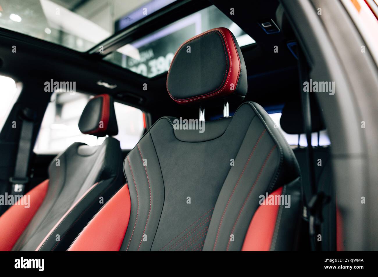 front seats and interior of an expensive car. High quality photo Stock ...