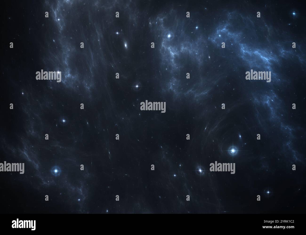 Space background with blue nebula and stars Stock Photo - Alamy