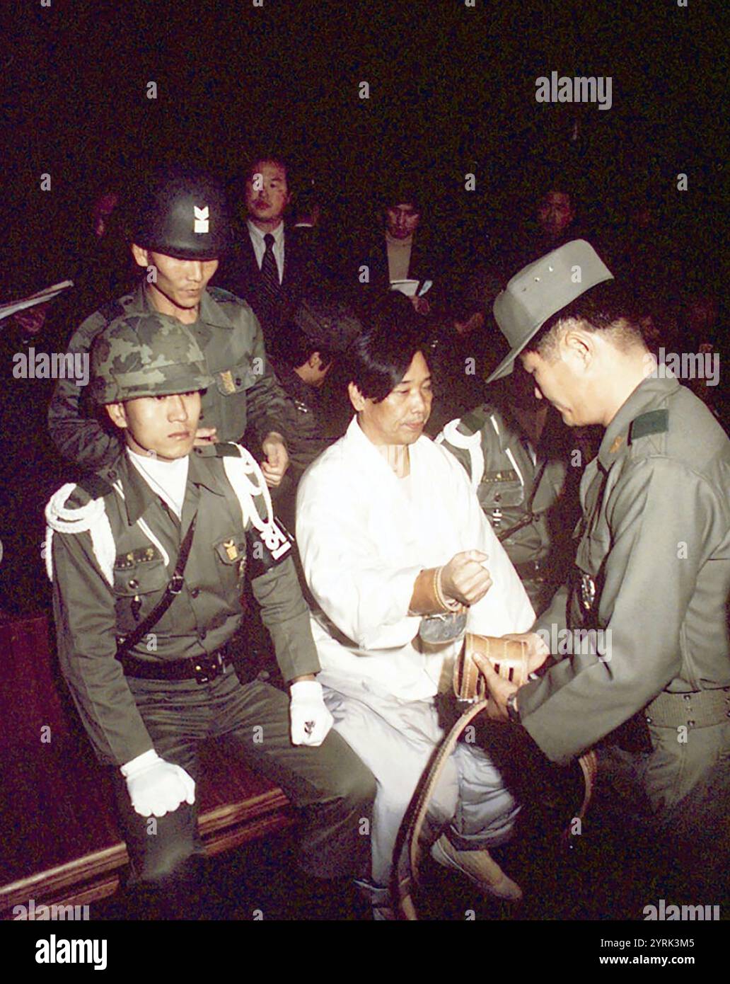 Kim Jae gyu assassin of President Park Chung hee the third President of South Korea, who was assassinated on October 26, 1979, during a dinner at the Korean Central Intelligence Agency (KCIA) safe house near the Blue House presidential compound in Jongno District, Seoul, South Korea. It was the first assassination of a head of state in South Korea and in Korea in 605 years, since the assassination of Gongmin of Goryeo. Kim Jae gyu, the director of the KCIA and the president's security chief, was responsible for the assassination. Park was shot in the chest and the head, and died almost immedia Stock Photo