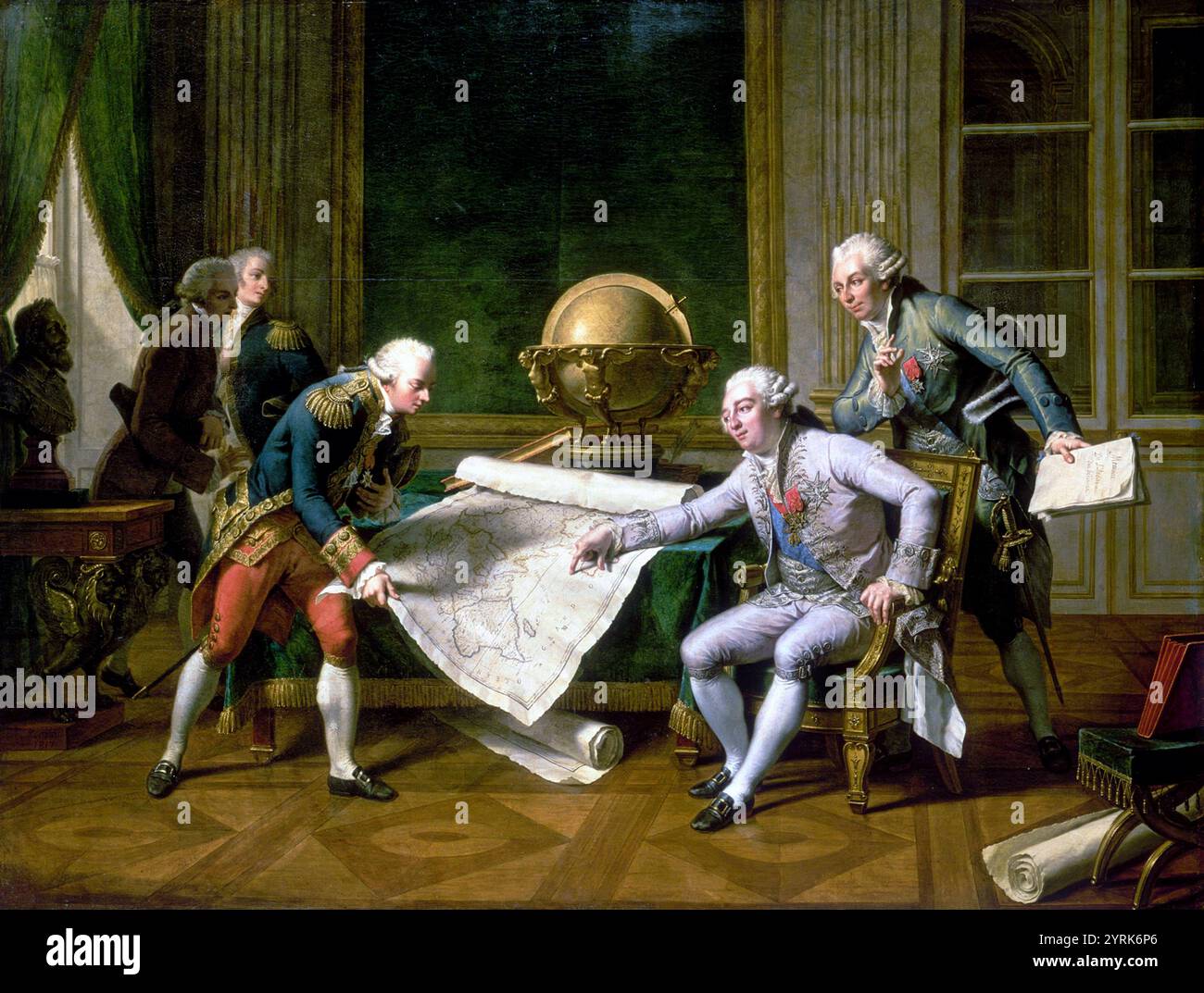 William Rouse Ship Louis XVI giving his instructions to Lap?rouse on 29 June 1785, by ...