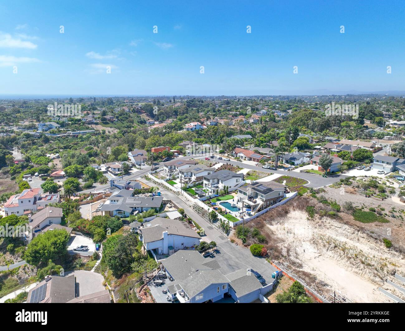 Aerial view valley oceanside hi-res stock photography and images - Alamy