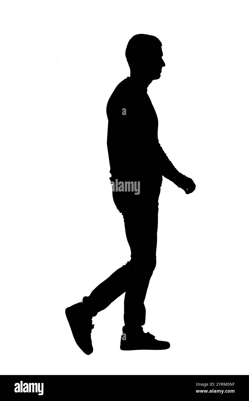 Man silhouette profile icon Cut Out Stock Images & Pictures - Alamy