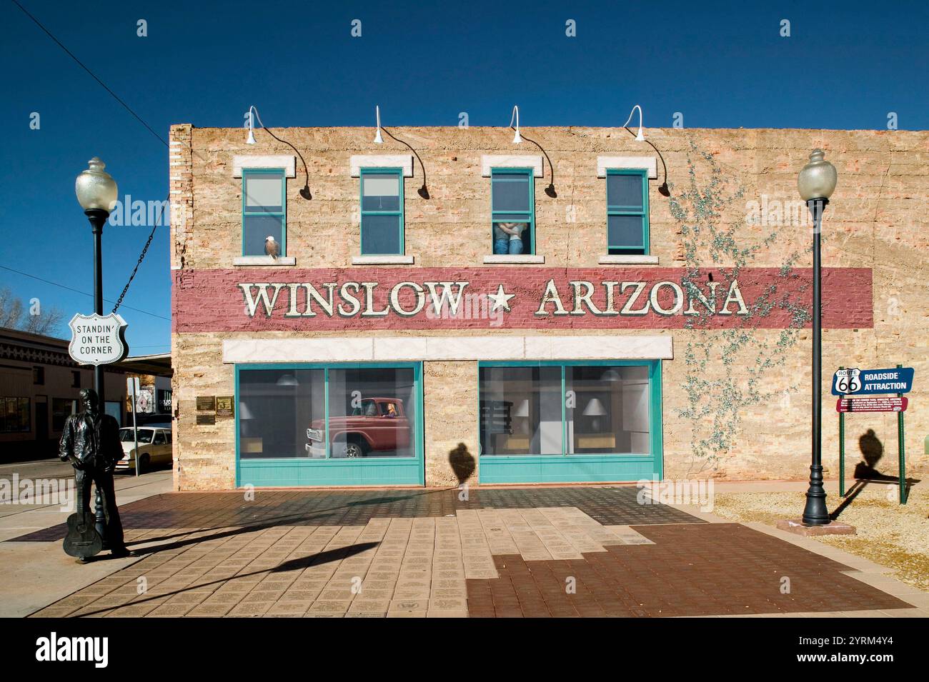 Winslow arizona downtown hi-res stock photography and images - Alamy, image size:1300x955