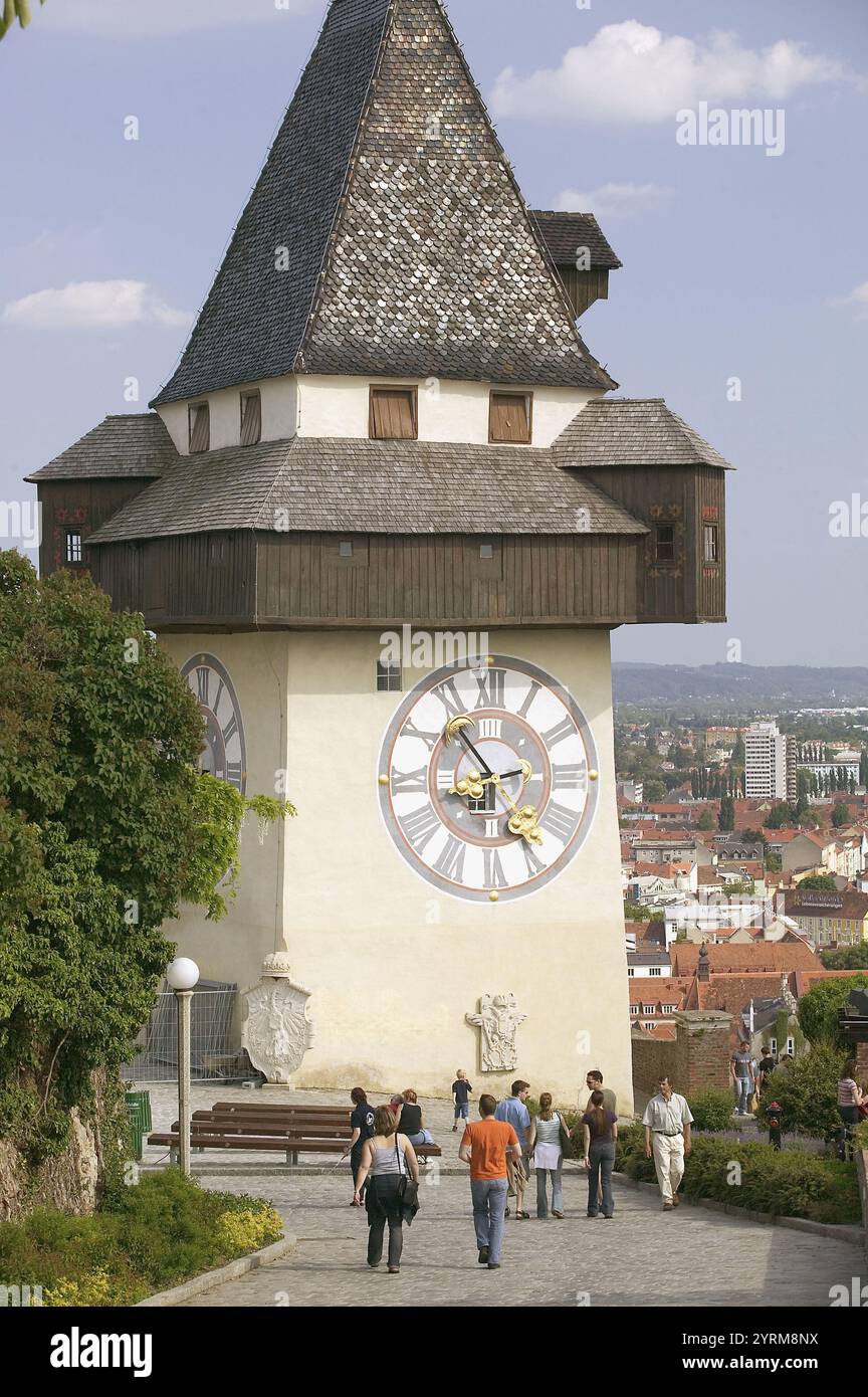 Schlossberg. Uhrturm, XVIIIth century Graz Clock Tower. Longtime Symbol ...
