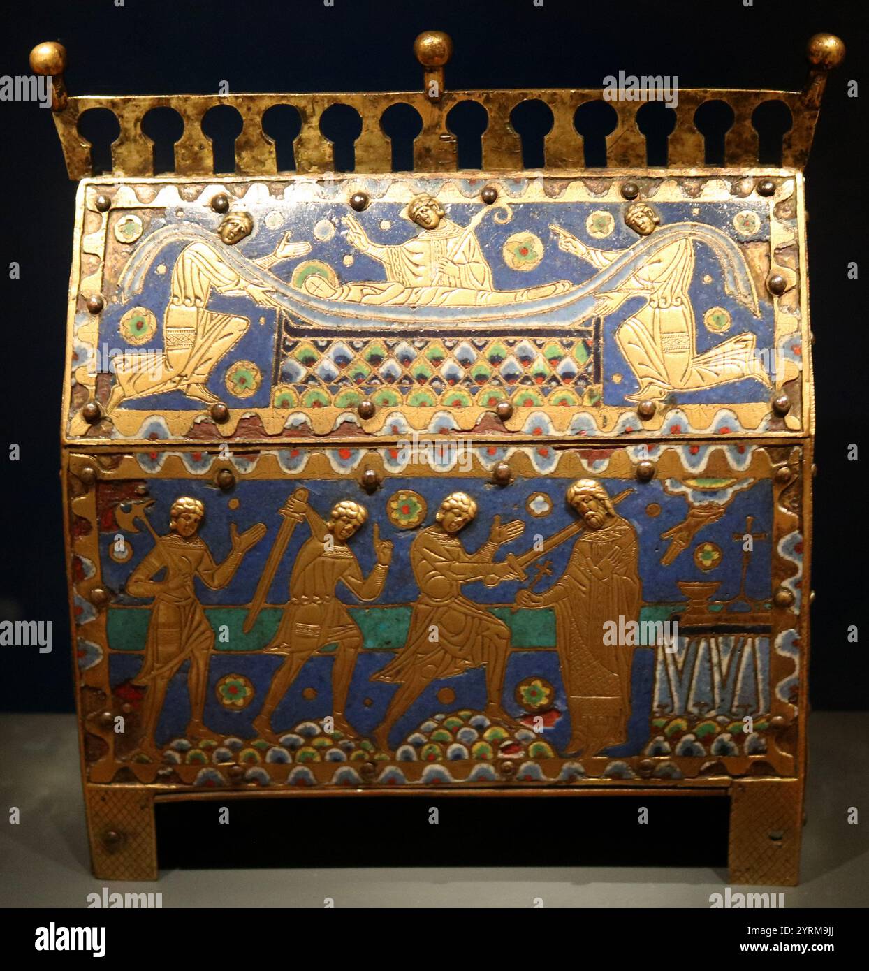 Reliquary casket of Thomas Becket. The casket depicts the martyrdom of ...