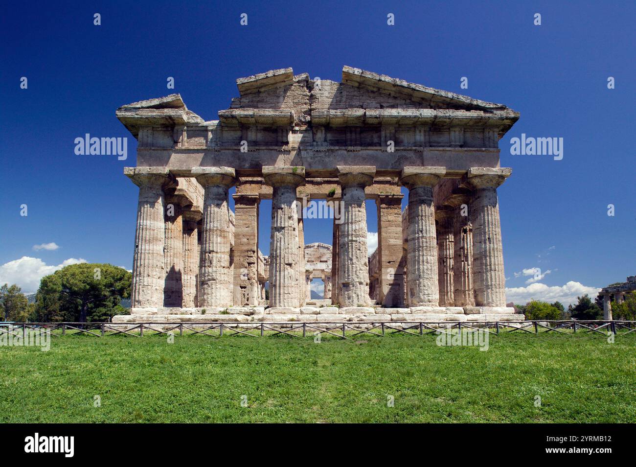 Site of Ancient Greek Ruins.Tempio di Nettuno (Temple of Neptune) mid ...