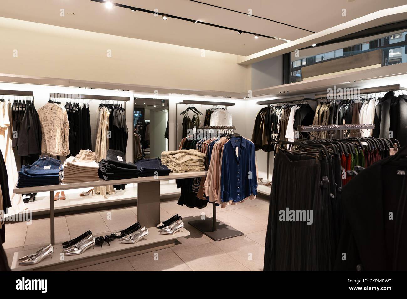 KUALA LUMPUR, MALAYSIA - DECEMBER 01, 2023: interior shot of the Zara ...