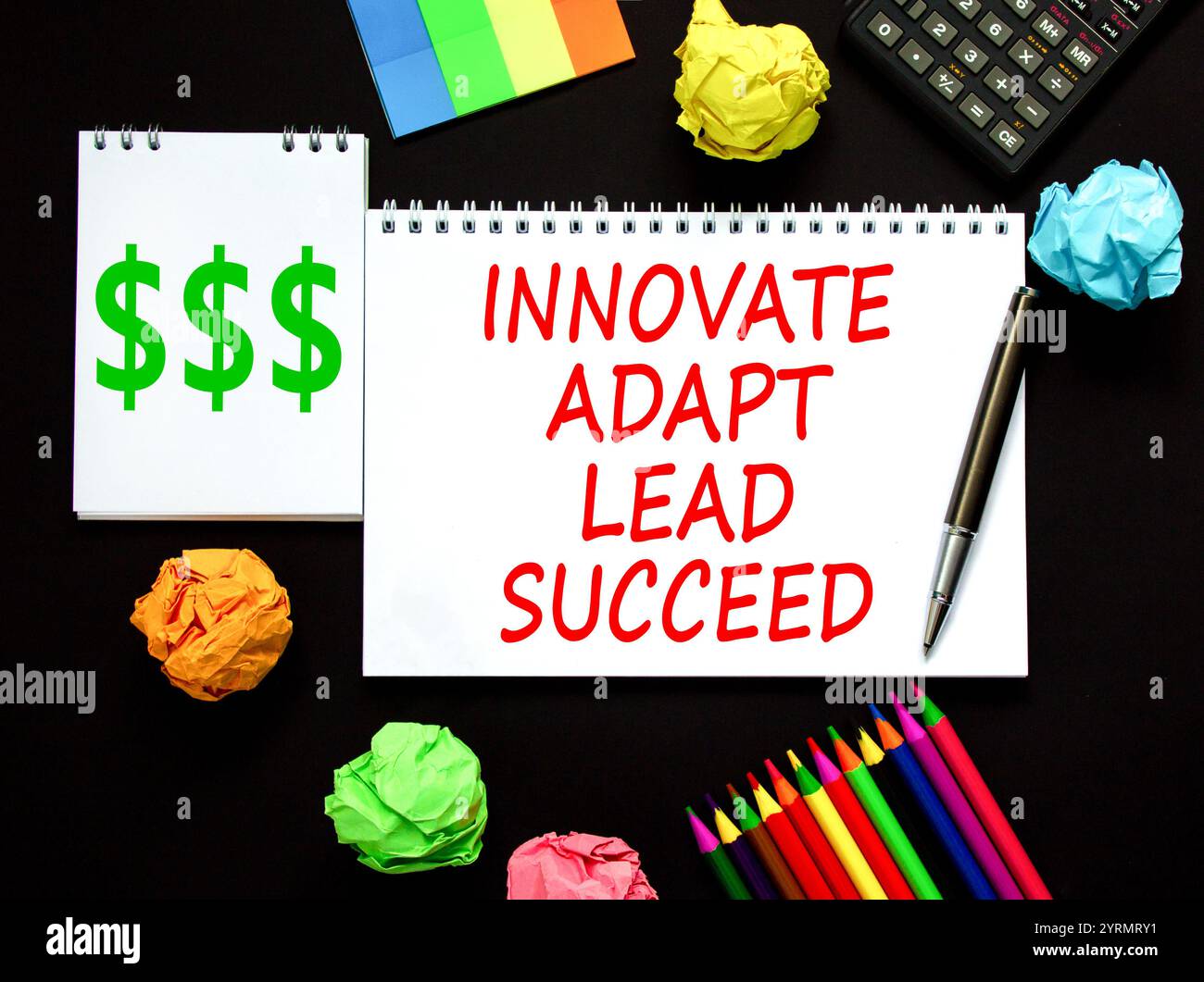 Innovate adapt lead succeed symbol. Concept words Innovate Adapt Lead ...