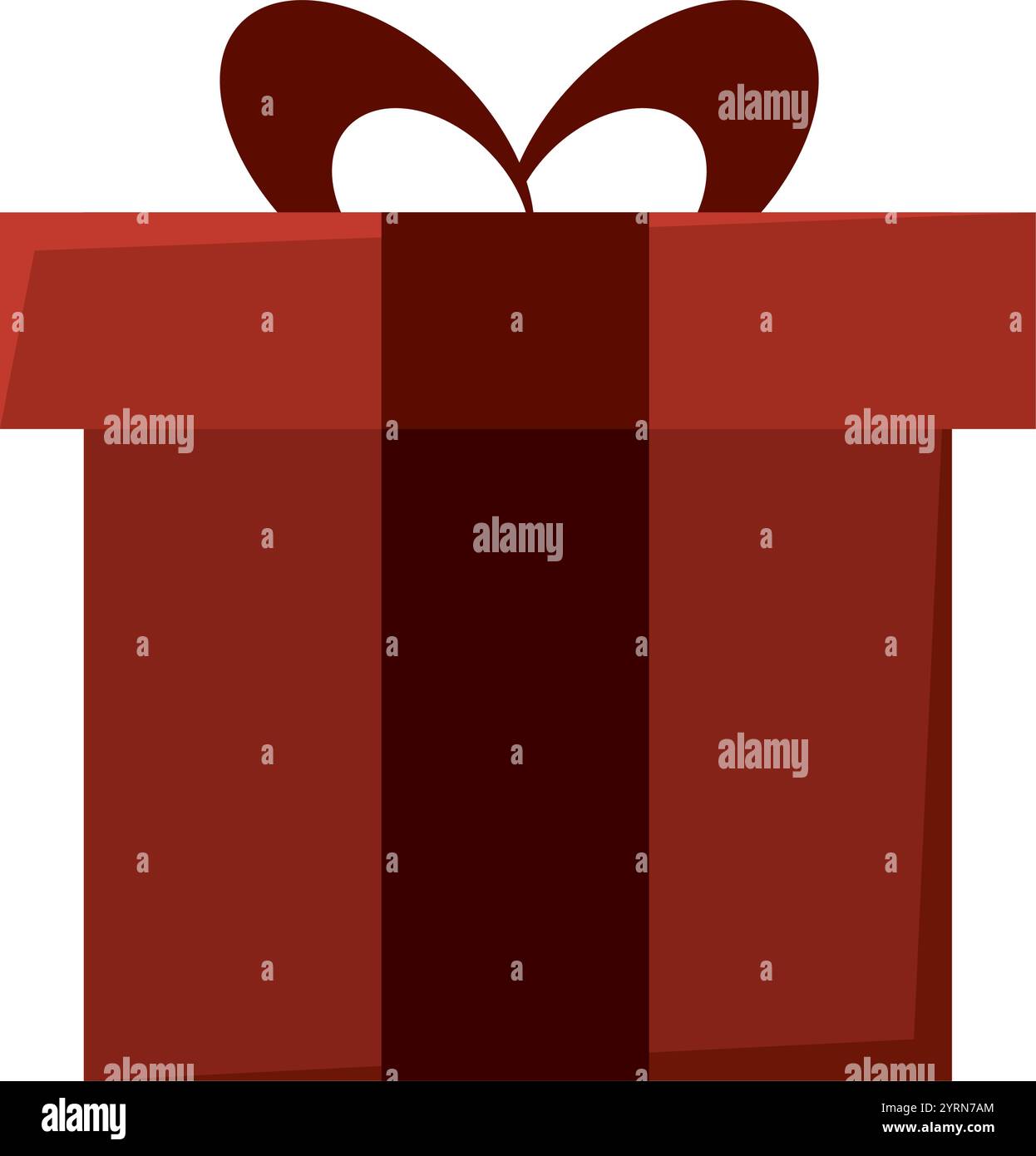 Gift box with ribbon and bow Vector Stock Vector Image & Art - Alamy