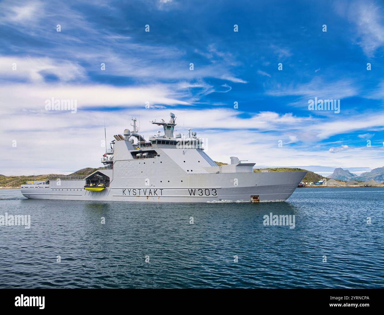 Bodo, Norway - 18 June 24: At the coast town of Bodo, NoCGV Svalbard ...