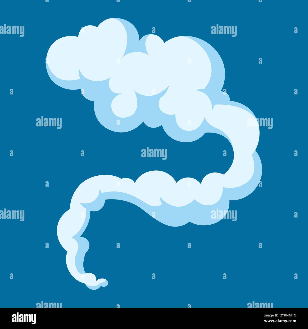 Cartoon illustration of smoke. Comic image of steam, cloud or fog Stock ...