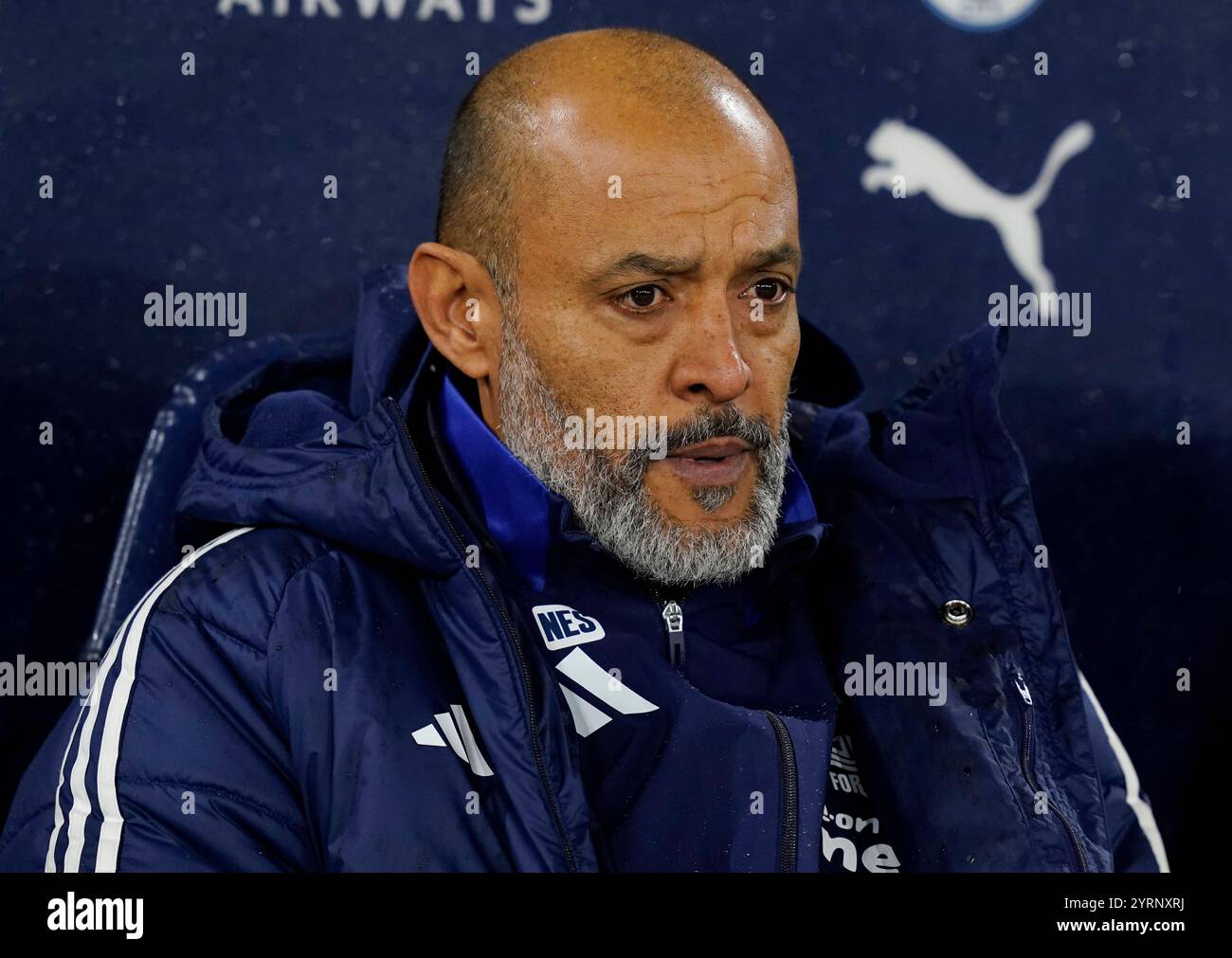 Manchester, UK. 4th Dec, 2024. Nuno Espírito Santo manager of Nottingham Forest during the Premier League match at the Etihad Stadium, Manchester. Picture credit should read: Andrew Yates/Sportimage Credit: Sportimage Ltd/Alamy Live News Stock Photo