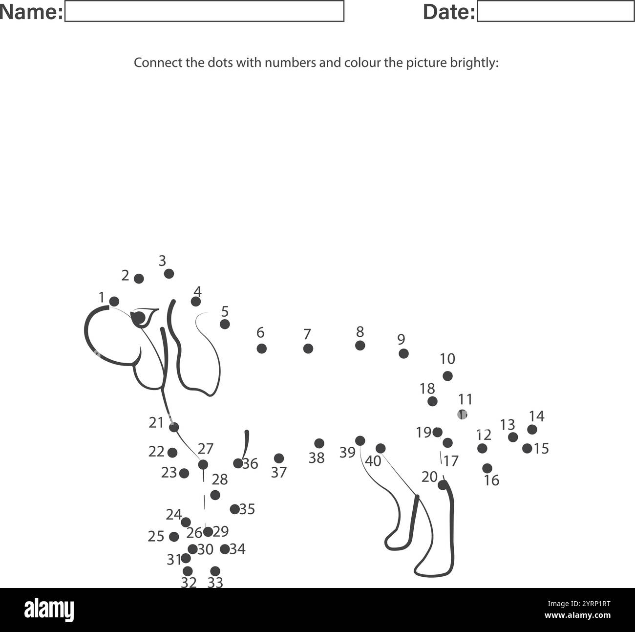 Printable Dot To Dot Activity Page Stock Vector Image & Art Alamy