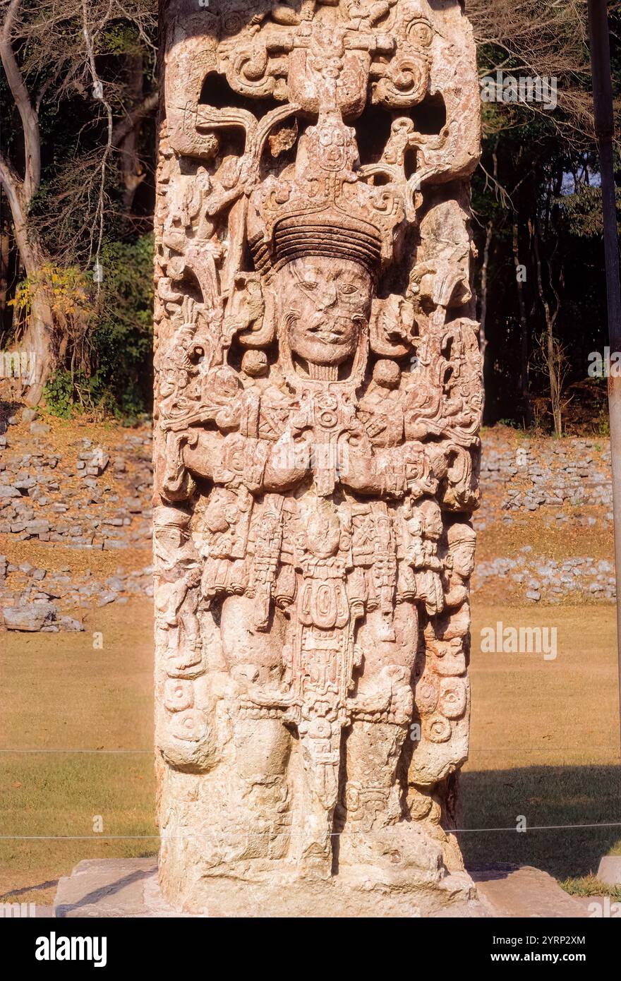 Honduras, Copan Ruins. Stella B, of 18 Rabbit, 731 A.D Stock Photo - Alamy