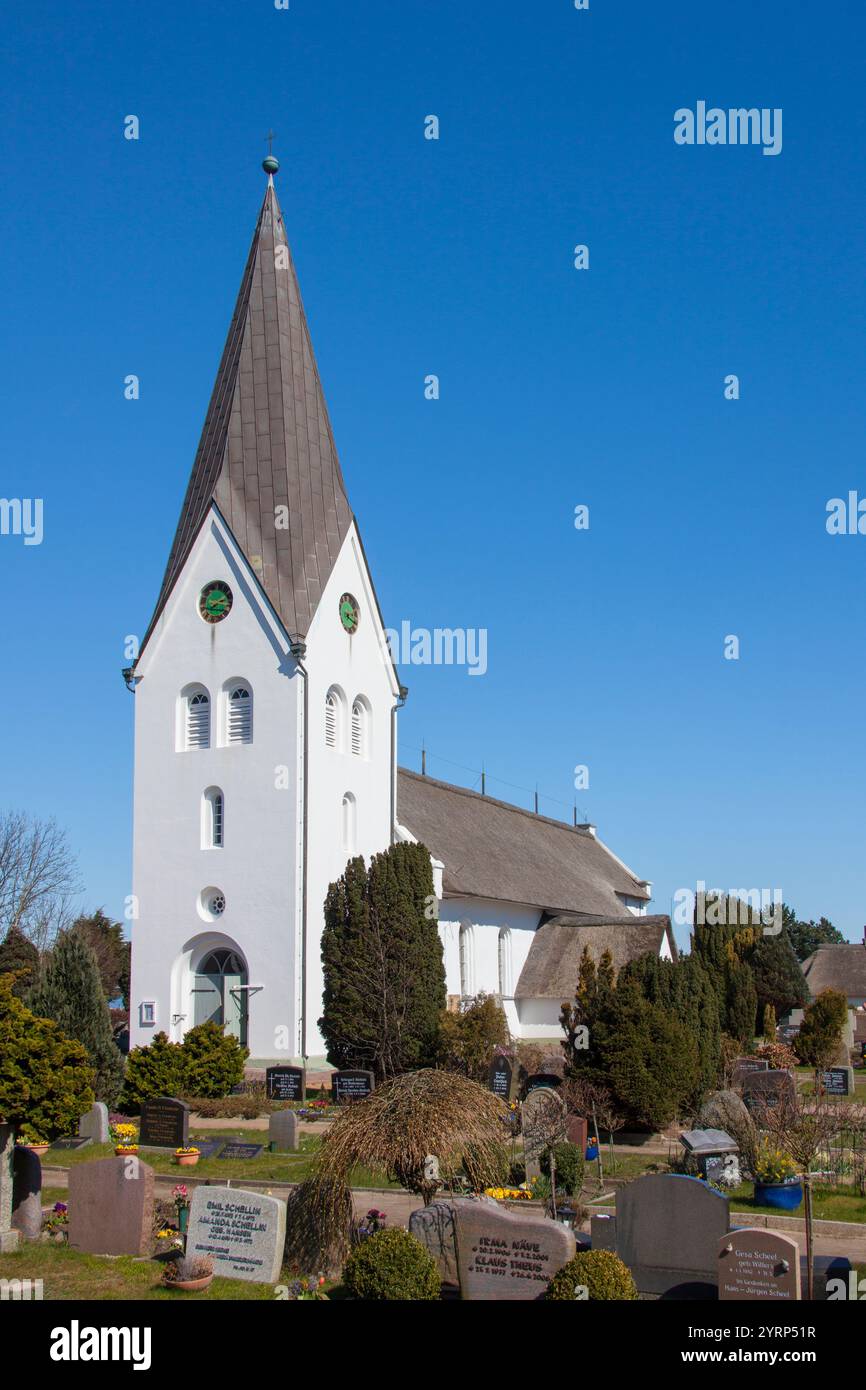 St. Clemens Church, Nebel, Amrum Island, North Frisia, Schleswig-Holstein, Germany Stock Photo