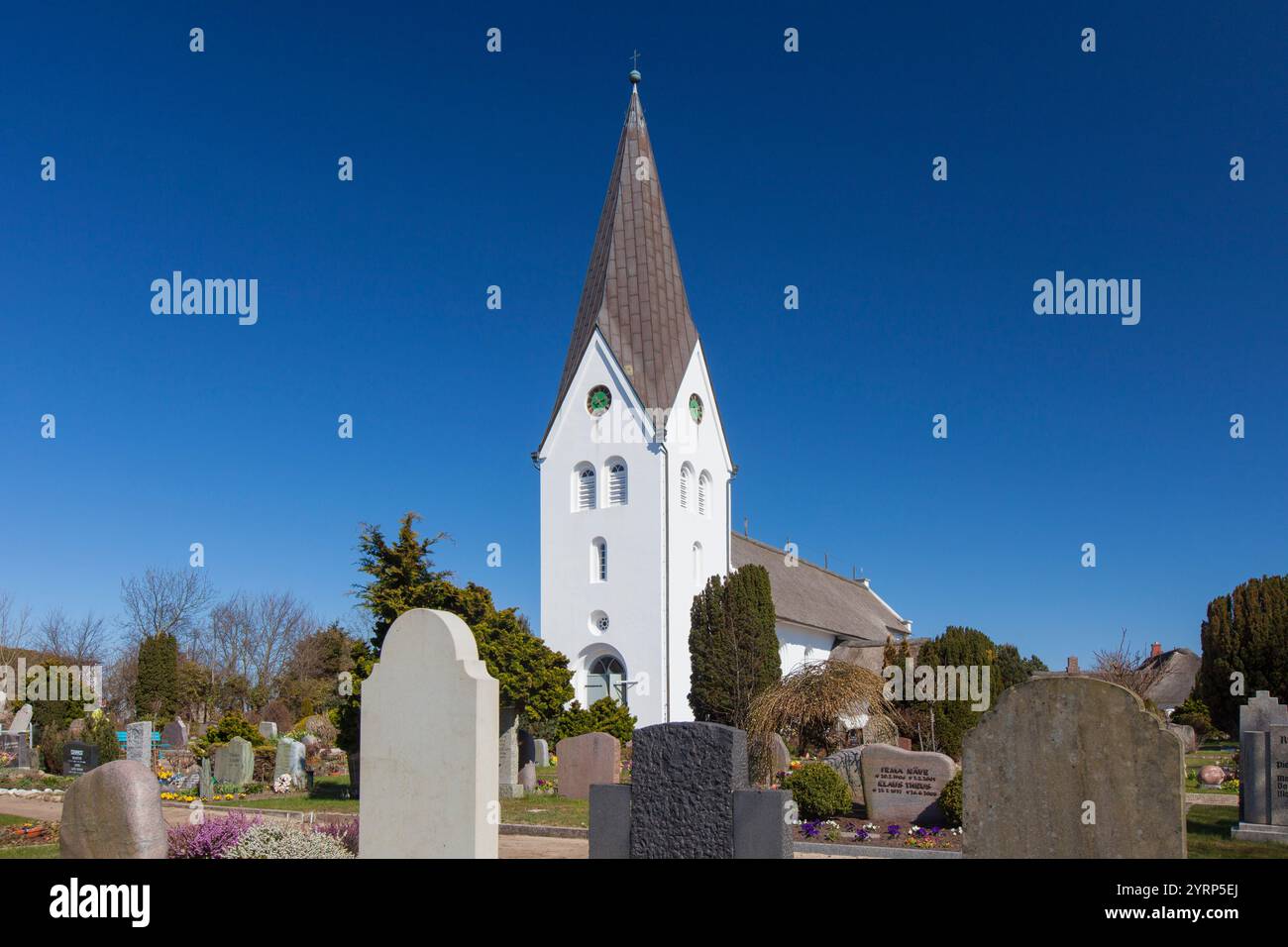 St. Clemens Church, Nebel, Amrum Island, North Frisia, Schleswig-Holstein, Germany Stock Photo