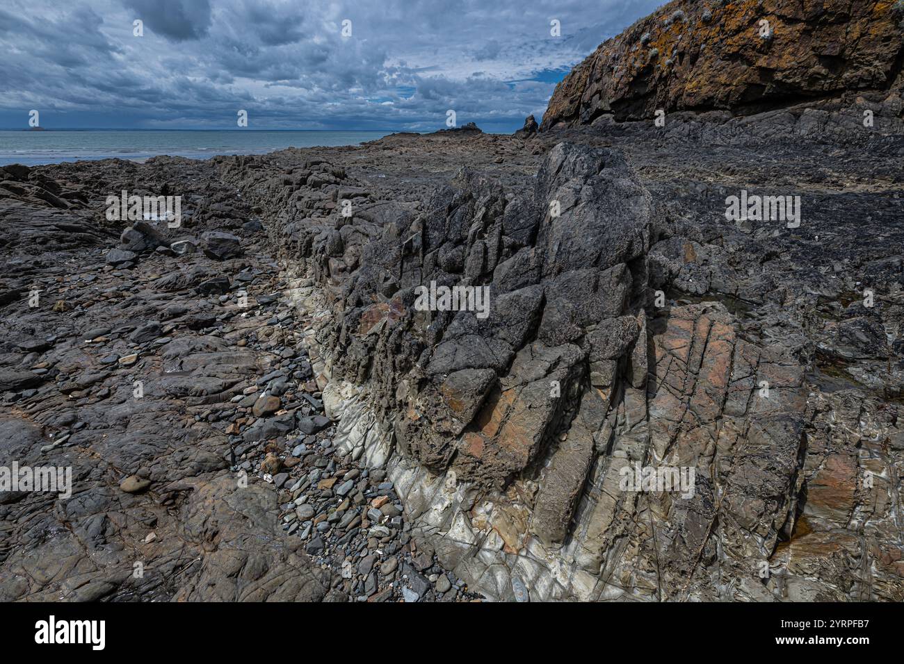 Plage de Caroual in Brittany, France Stock Photo - Alamy