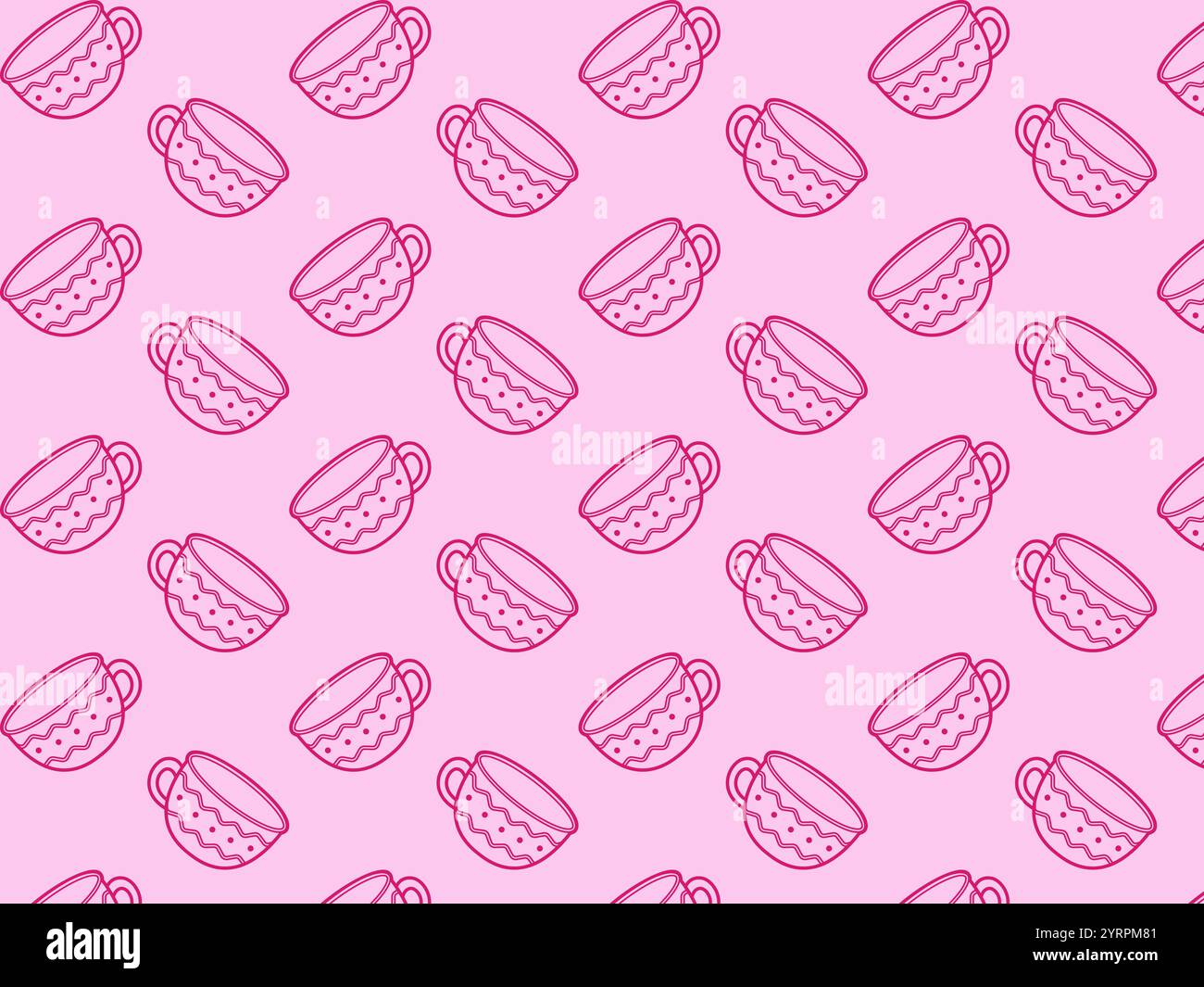 Pattern cup. Vector Christmas illustration. Stock Vector