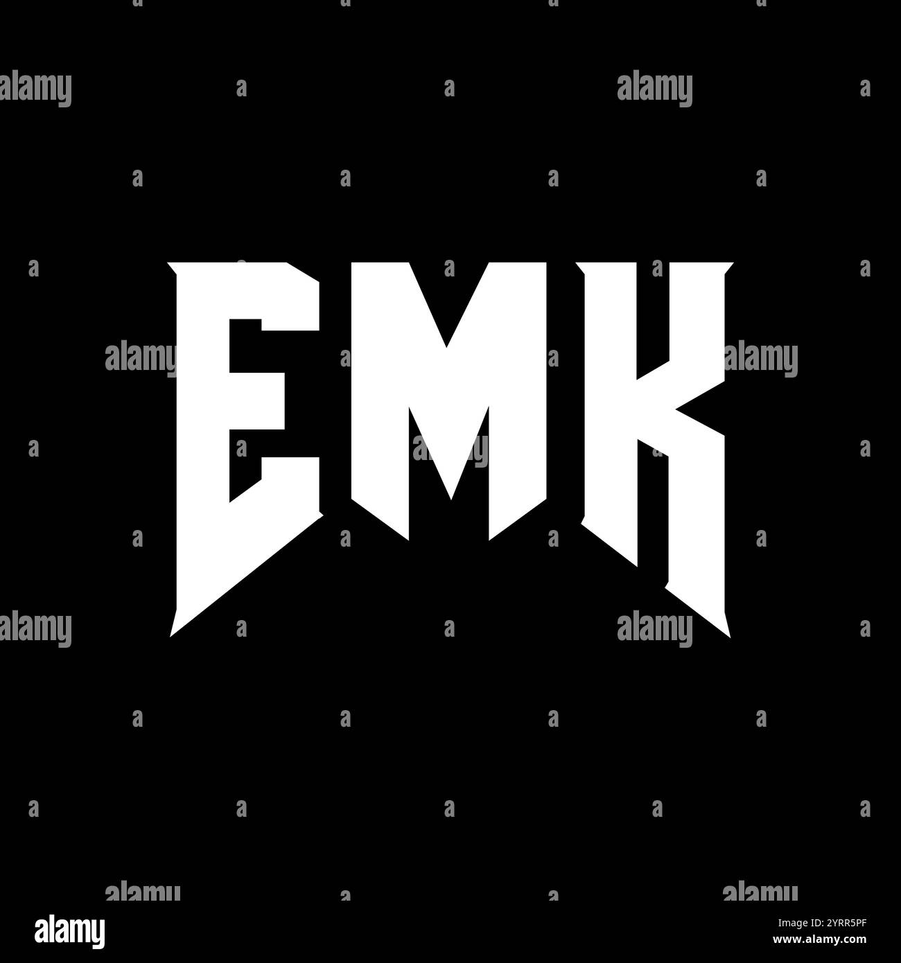 EMK letter logo design for technology company. EMK logo design black ...
