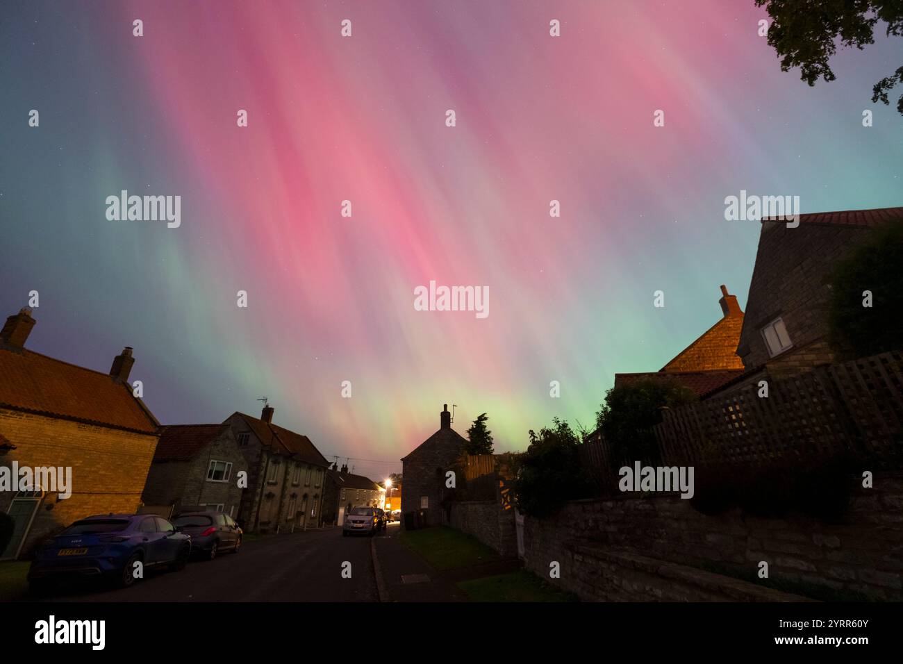 Stunning Northern Lights on 10th Oct 2024 in North Yorkshire Stock Photo