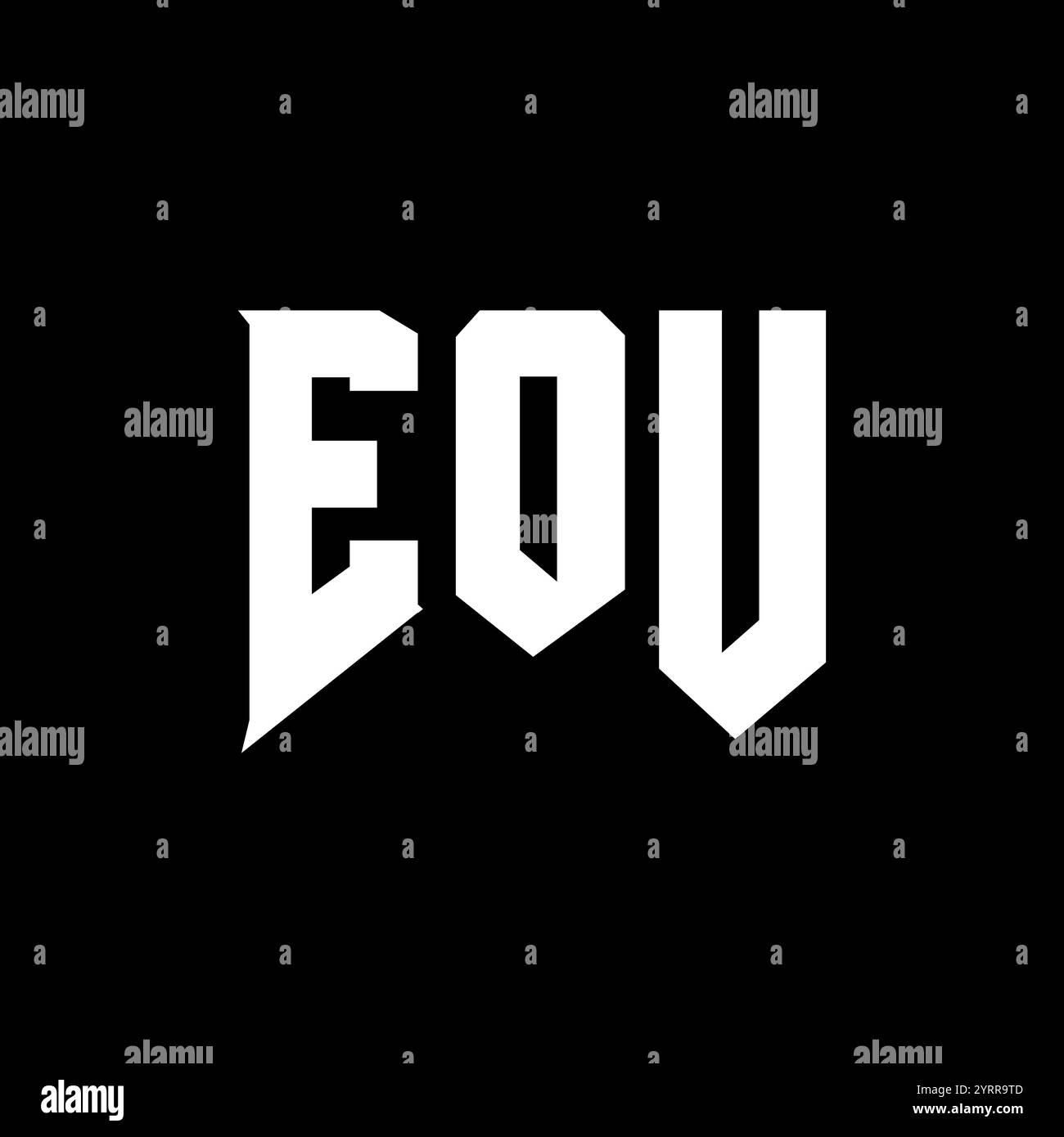 EOU letter logo design for technology company. EOU logo design black ...